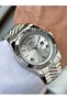 Silver Color Steel Band Steel Case Men's Wrist Watch with Calendar 1349.01