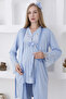 Long Sleeve and Buttoned Maternity Pajama Set/3-Piece Maternity Pajama and Dressing Gown Set/Sweatshirts and Crown Gift - 6