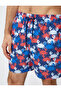 Sea Shorts Crab Print, Lace Waist, Pocket - 5