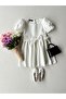 White Watermelon Sleeve Crepe Midi Size Flared Mother-Daughter Combination (SOLD SINGLE) - 3
