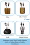 Countertop Spoon Holder Decorative Vertical Spoon Holder Cylinder Spoon Holder Antique Silver Color Model 7 - 7