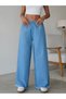 Blue Wide Leg Women's Jeans - 2