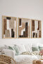 طقم طاولة MDF بإطار خشبي مكون من 3 قطع - ERSYCRVSZ3SET12