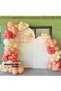 Balloon Set Retro White-Pink Blush-Coral 100-Piece Balloon Chain Set