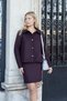 Women's Lightweight Lycra Winter Cashmere High Waist Above Knee Lightweight Mini Pencil Skirt (Length 47cm)-Plum - 6