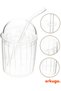 Glass Lid Borosilicate Presentation Cup with Straw Heat-Resistant Glass Coffee Cup 550 ml Iced Coffee Latte Mocha Filter Coffee Soft Drink Cup Aesthetic Glass Mug with Straw Heat-Resistant Borosilicate Cup - 6