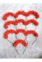 10-Piece Red Flower Patterned Henna Wedding and Night Bridesmaid Crown