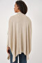 15783 Slit Poncho Sweater - Beige - 8