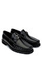 Men's Genuine Leather Black Opening Loafer Shoes - 2