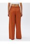 Linen Blended Wide Leg Trousers - 4