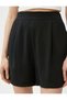 Wide Leg Shorts Pleated Pockets Elastic Waist - 5