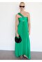 Asymmetric Cut Pleated Dress - 5