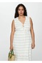 Striped Bow Detailed Dress - 6