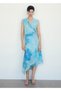 Patterned wrap-cut dress - 2