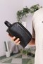 Adelina Men's Handbag Travel Cosmetic Portfolio Black Bag - 5