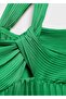 Asymmetric Cut Pleated Dress - 6