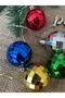 Christmas Tree Decoration 4 cm Color Ball 6-Piece Mixed Color Disco Ball Patterned Cici Ball