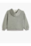 Hooded Sweatshirt Long Sleeve Kangaroo Pocket Quilted Ribbon - 2