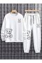 Bear Printed Unisex Oversize Tracksuit Set - 2