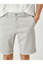Basic Bermuda Shorts Cotton Pocket Buttoned - 5