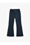 Flared Leg Trousers with Elastic Waist - 2
