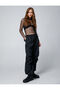 Parachute Trousers with Pocket Detail, Stopper and Snap Closure - 2