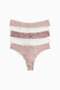5-pack microfibre and lace Brazilian briefs