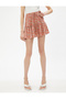 Floral Mini Shorts Skirt with Elastic Waist - 3