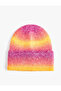 Elastic Knitted Beret with Folded Edges