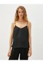 Satin Tank Top with Straps V-Neck - 3