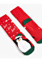New Year's Patterned Towel Socks