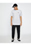 Basic T-Shirt Crew Neck Slogan Printed Geometric Pattern - 2