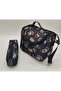 3 Piece Set First School Bag Set Girl Child Character Patterned Primary School Bag Black - 7