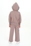 Girl's Hooded Zippered Ruffle Detailed Tracksuit Set - 3