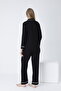 Baby Lapel Front Button Long Sleeve Corded Fabric Maternity and Maternity Pajamas Set - 3
