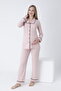 Baby Lapel Front Button Long Sleeve Corded Fabric Maternity and Maternity Pajamas Set - 3