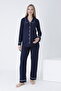 Baby Lapel Front Button Long Sleeve Corded Fabric Maternity and Maternity Pajamas Set - 2