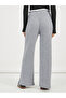 High Rise Ribbed Knit Wide Leg Pants with Drawstring - 4