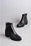 اختر 628 جزمة نسائية بكعب من الجلد الأصلي باللون الأسود - 3