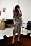 Black Leopard Sequined Lace up Jacket - 6