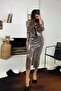 Black Leopard Sequined Lace up Jacket - 3