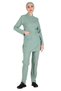 Green Thin Fabric Lycra Hijab Nurse Jersey and Hijab Doctor's Jersey Set - 6