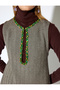 X Selected by Melis Ağazat - Sleeveless Stoned Mini Gilet Dress with Window Detail - 5