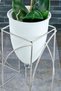 Metal White Decorative Flower Pot with Feet, Set of 2 Silver Flower Pots with Feet, Decorative Flower Pot, Vase - 2