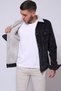 Slim Fit Velvet Fur Lined Buttoned Black Jacket - 4