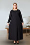 Women's Plus Size Square Neck Ribbed Dress