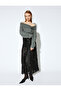 X Melis Ağazat - Slim Fit Half-Lined Ostrich Feather Detail Sheer Sequined Embroidered Long - 2