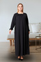 Women's Plus Size Square Neck Ribbed Dress - 6
