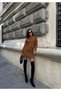 Women's Knitwear Brown Crew Neck Knitted Skirt Sweater Set of 2 - 4