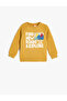 Printed Crew Neck Long Sleeve Raster Sweatshirt